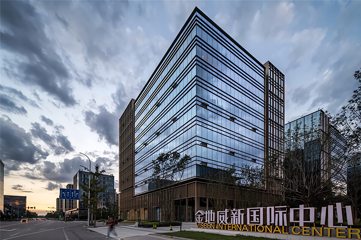 鄭州集團總部辦公樓設(shè)計公司-威新國際中心辦公樓裝