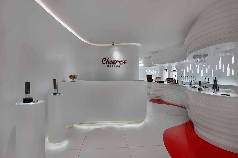 鄭州cheer啟爾紅酒酒具裝修公司設計案例