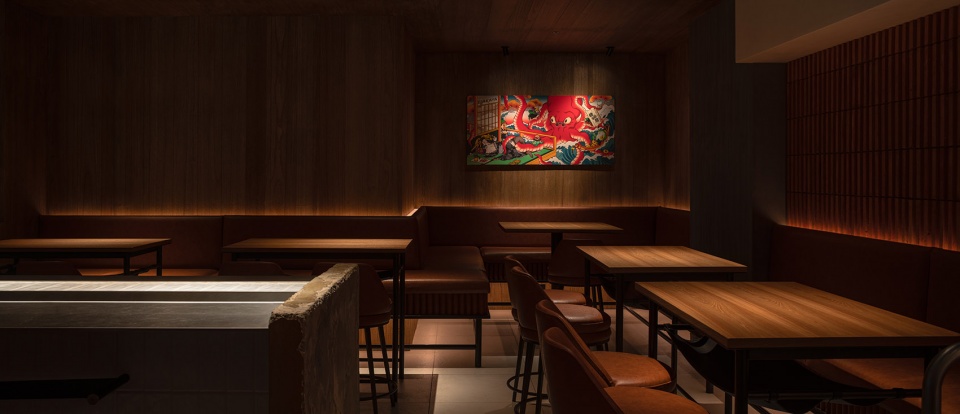 鄭州居酒店裝修公司摩登燒gè鳥(niǎo)居酒屋設(shè)計(jì)案例(圖7)